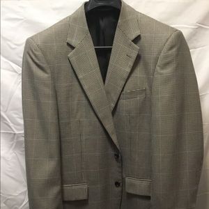 EUC Mens Sport coat blk & cream houndstooth sz 42R